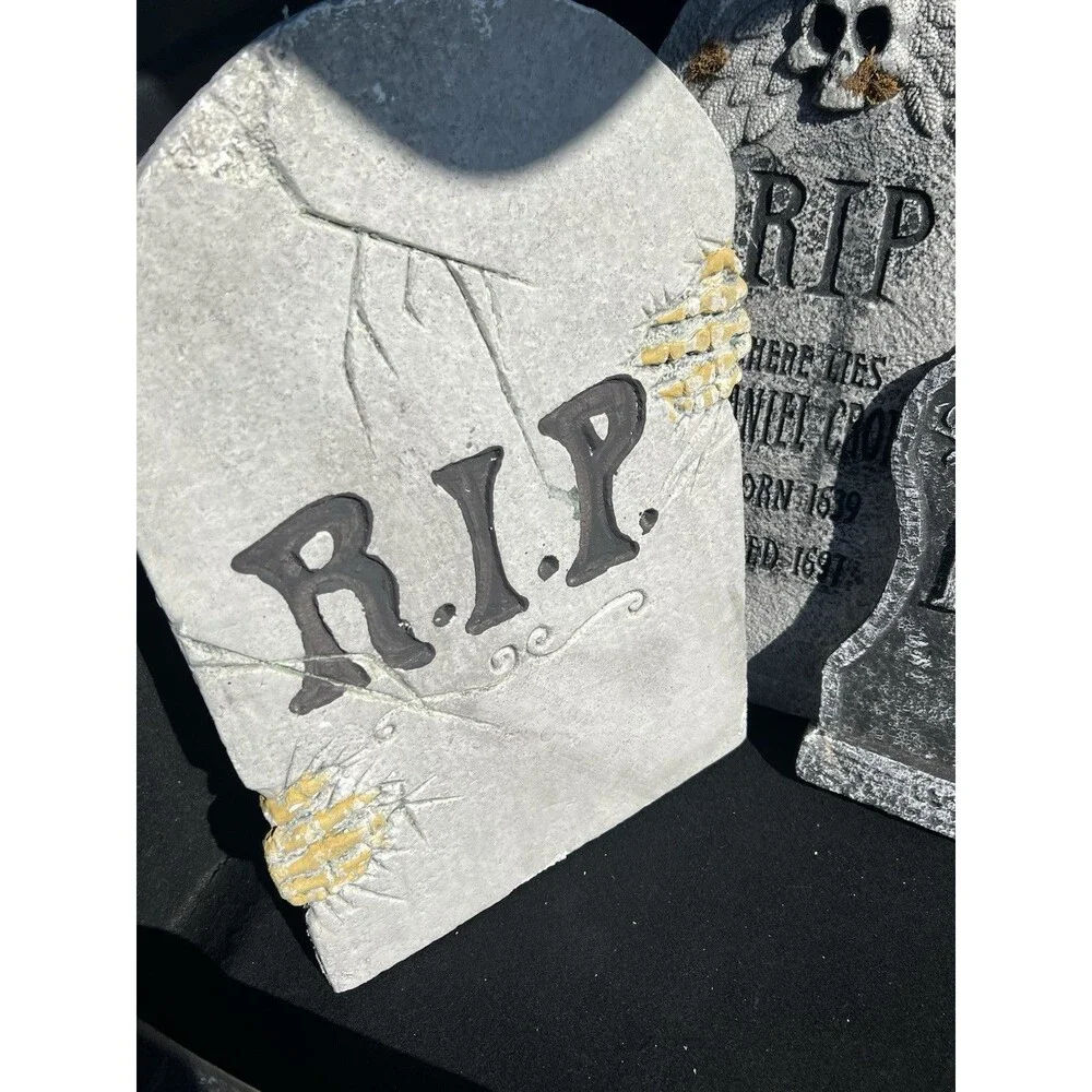 Halloween Foam Tombstone Yard Decor Set of 5